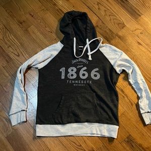 Ladies MV sport jack daniels sweatshirt 1866 logo charcoal gray size Small